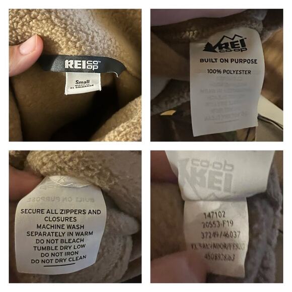 REI CO-OP Teddy Fleece Lightweight Zip Up Jacket Size S - Picture 7 of 10